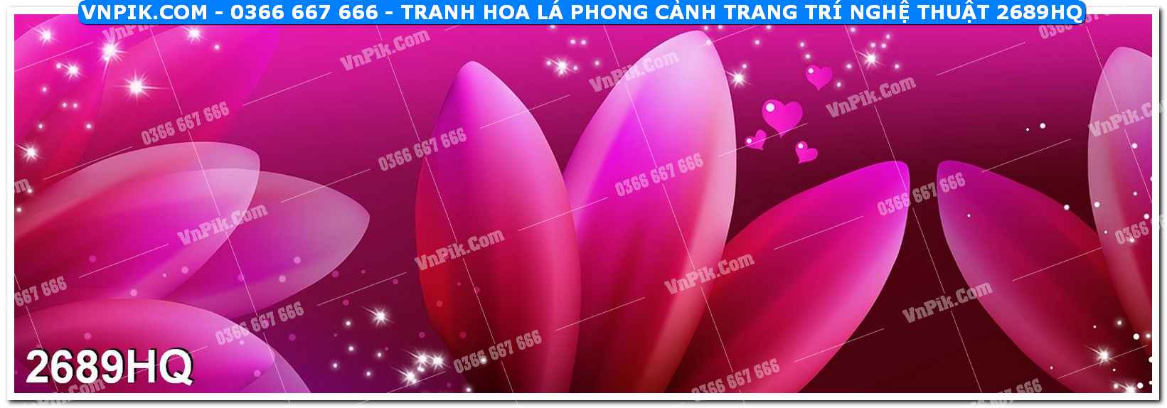 Tranh hoa lá phong cảnh trang trí nghệ thuật 2689HQ