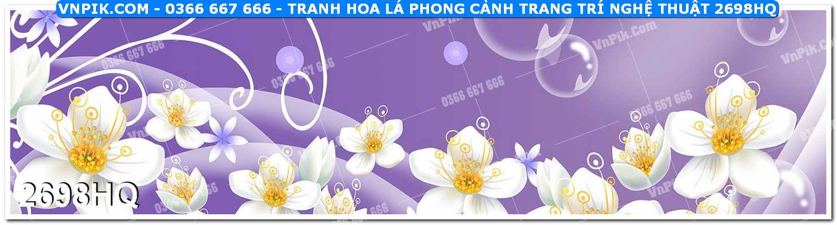 Tranh hoa lá phong cảnh trang trí nghệ thuật 2698HQ