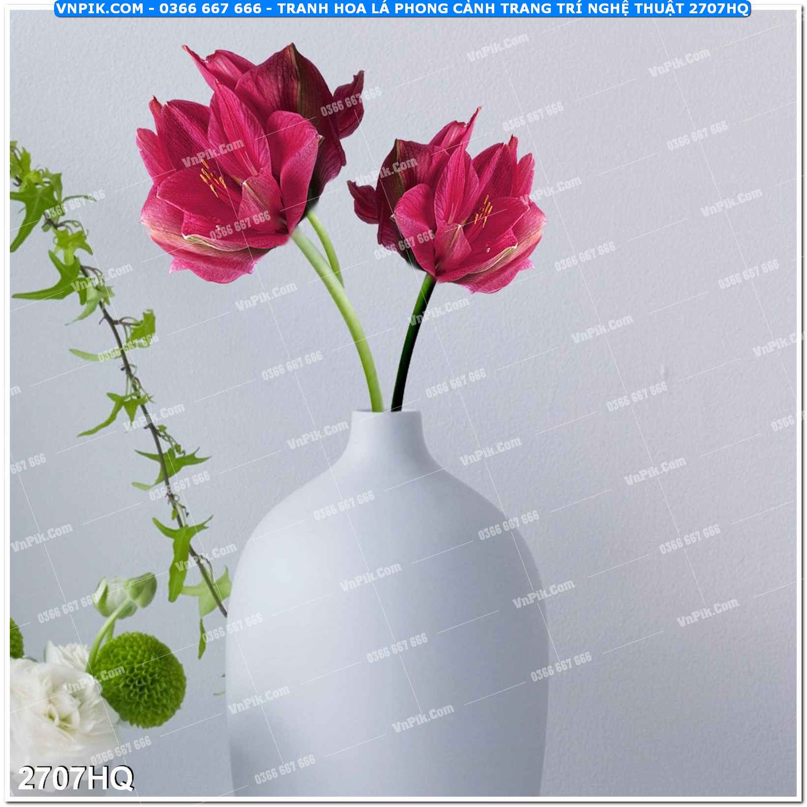 Tranh hoa lá phong cảnh trang trí nghệ thuật 2707HQ