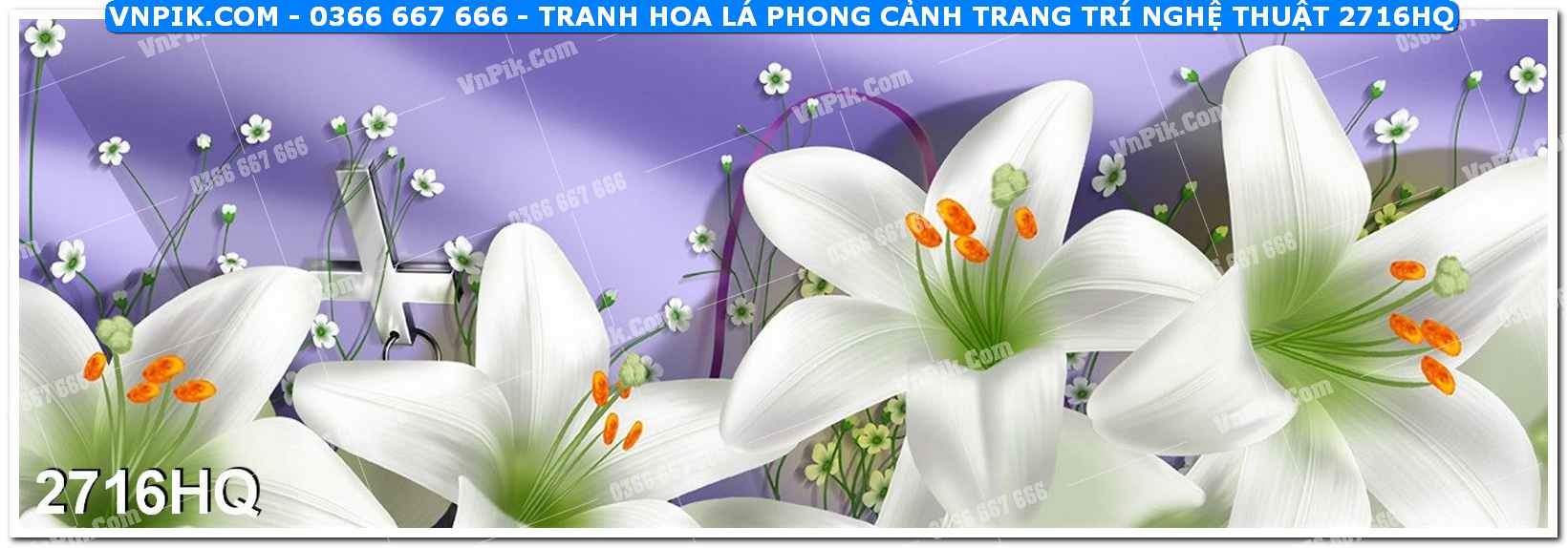 Tranh hoa lá phong cảnh trang trí nghệ thuật 2716HQ