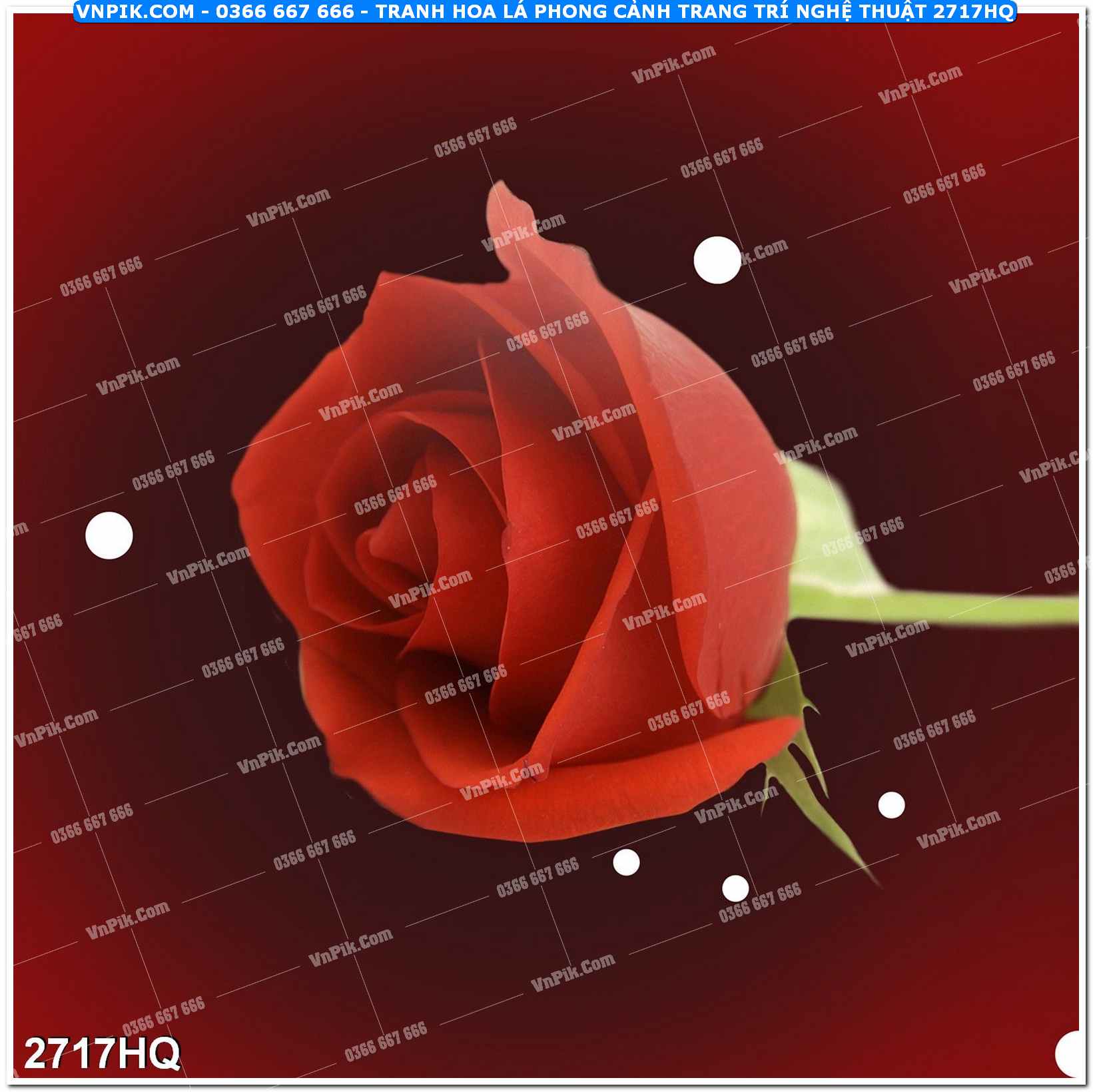 Tranh hoa lá phong cảnh trang trí nghệ thuật 2717HQ