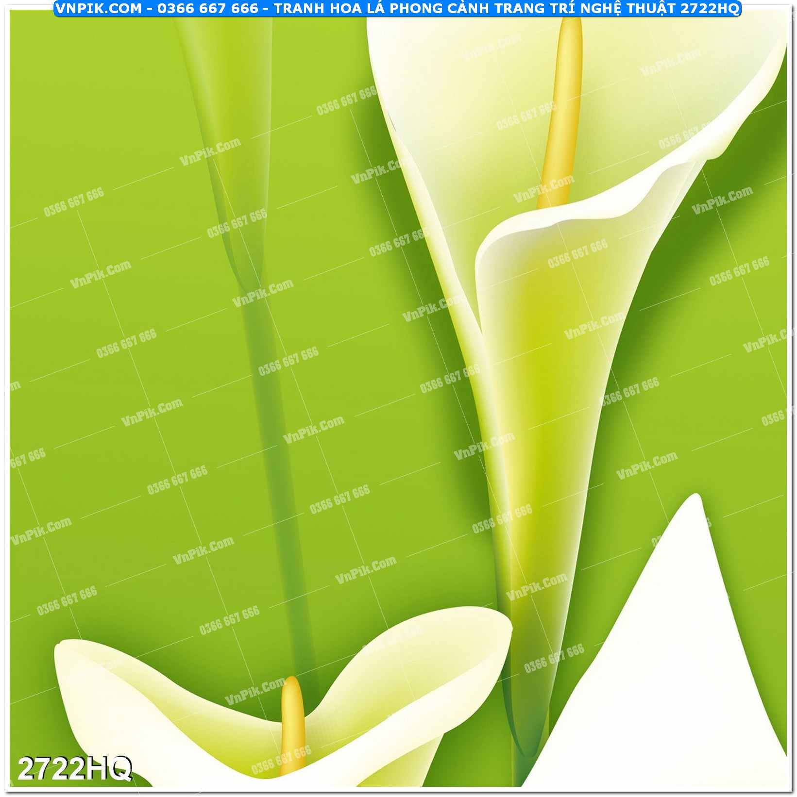 Tranh hoa lá phong cảnh trang trí nghệ thuật 2722HQ
