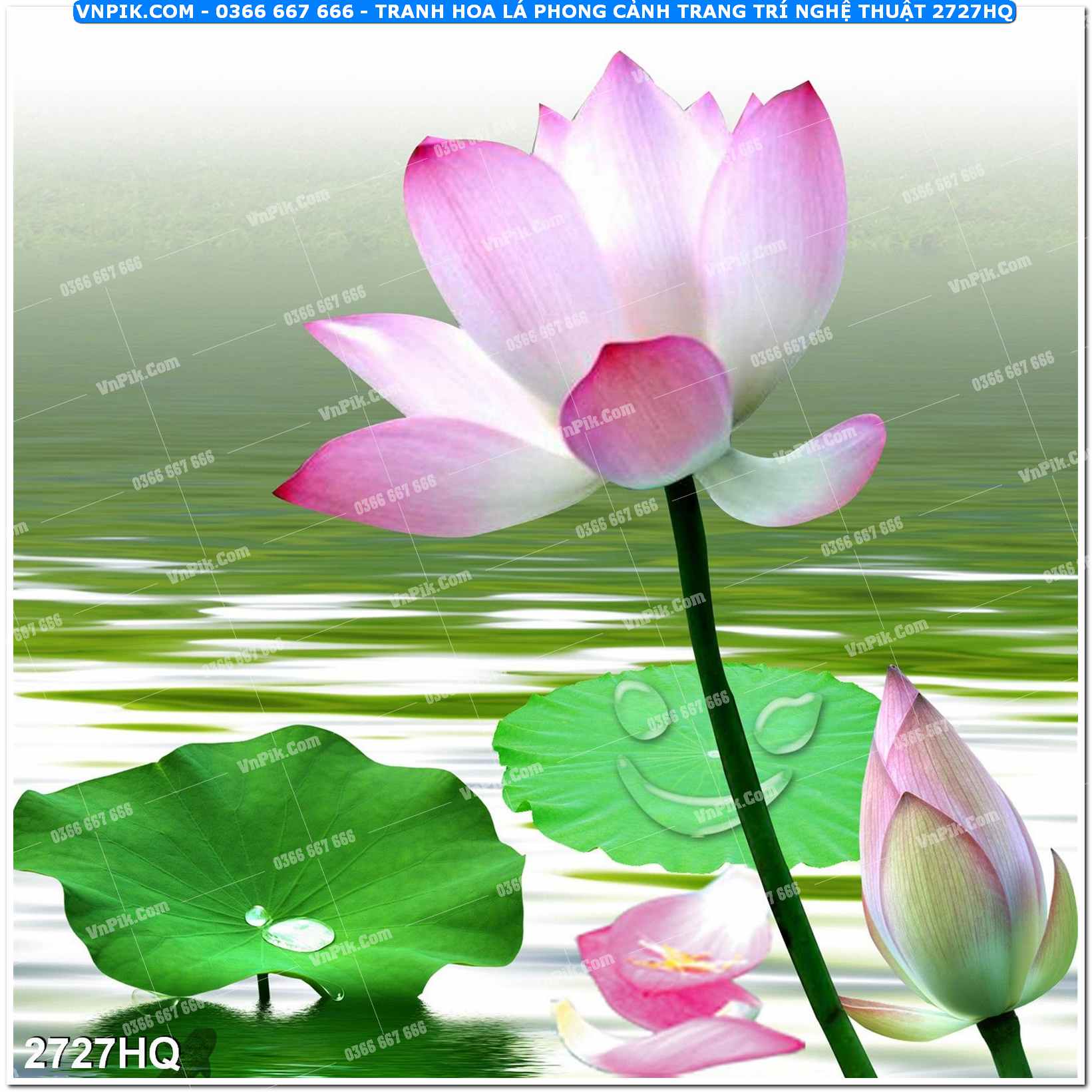 Tranh hoa lá phong cảnh trang trí nghệ thuật 2727HQ