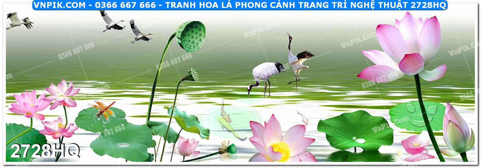 Tranh hoa lá phong cảnh trang trí nghệ thuật 2728HQ