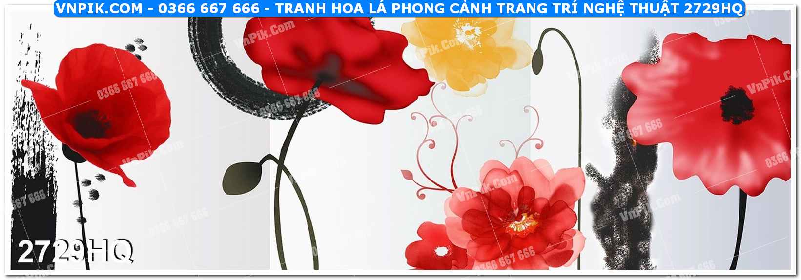 Tranh hoa lá phong cảnh trang trí nghệ thuật 2729HQ
