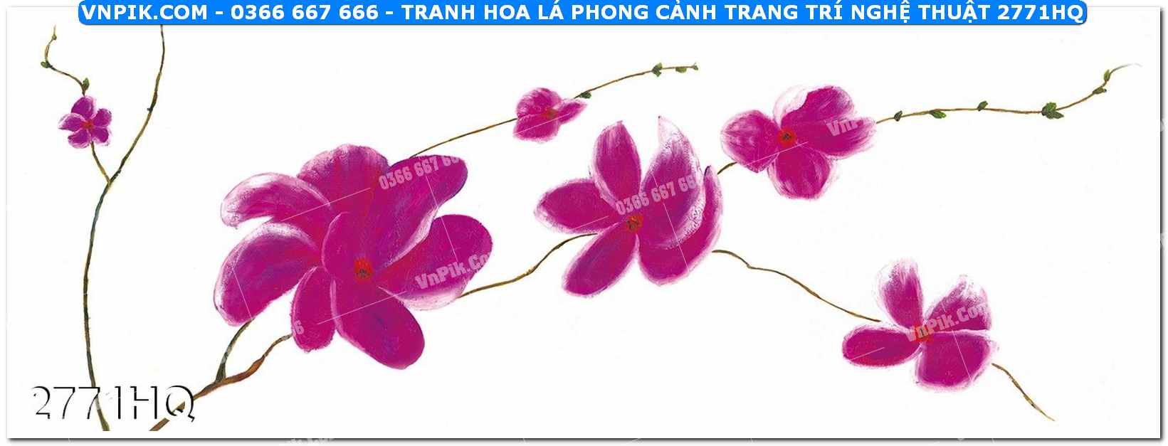 Tranh hoa lá phong cảnh trang trí nghệ thuật 2771HQ