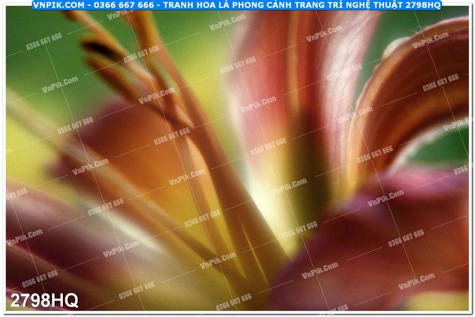 Tranh hoa lá phong cảnh trang trí nghệ thuật 2798HQ