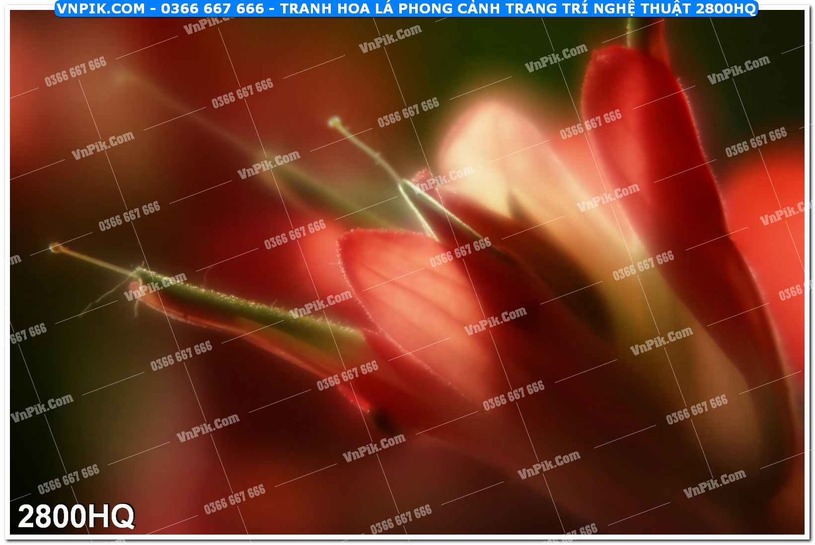 Tranh hoa lá phong cảnh trang trí nghệ thuật 2800HQ