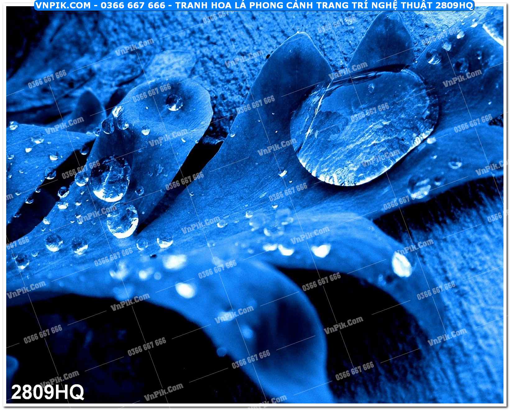 Tranh hoa lá phong cảnh trang trí nghệ thuật 2809HQ