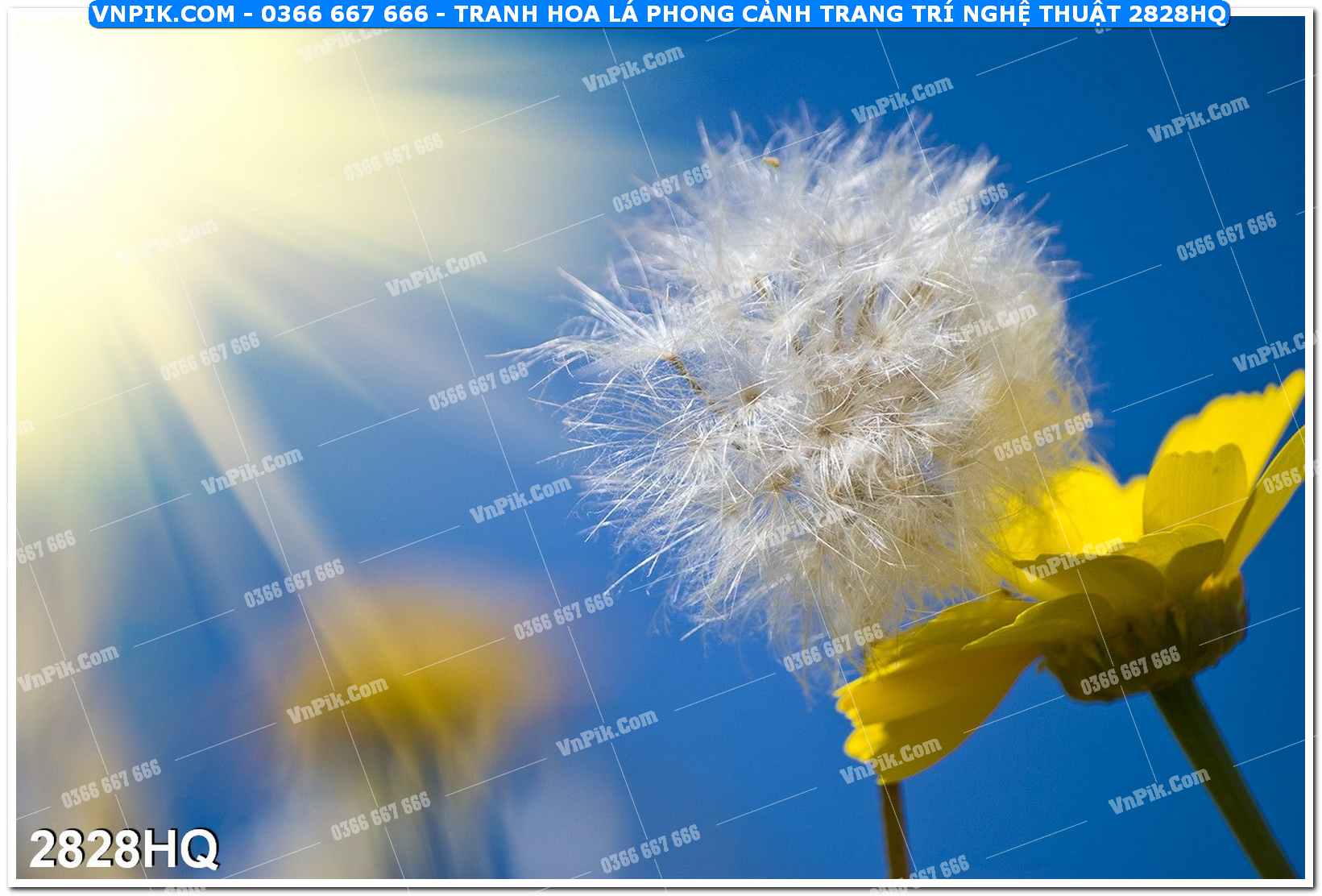 Tranh hoa lá phong cảnh trang trí nghệ thuật 2828HQ