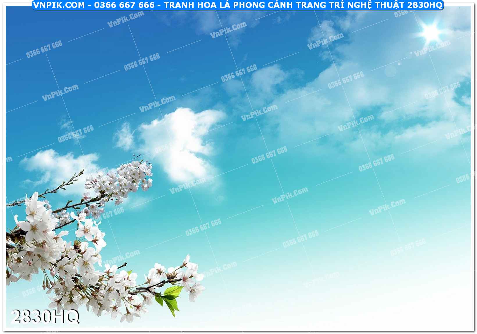 Tranh hoa lá phong cảnh trang trí nghệ thuật 2830HQ