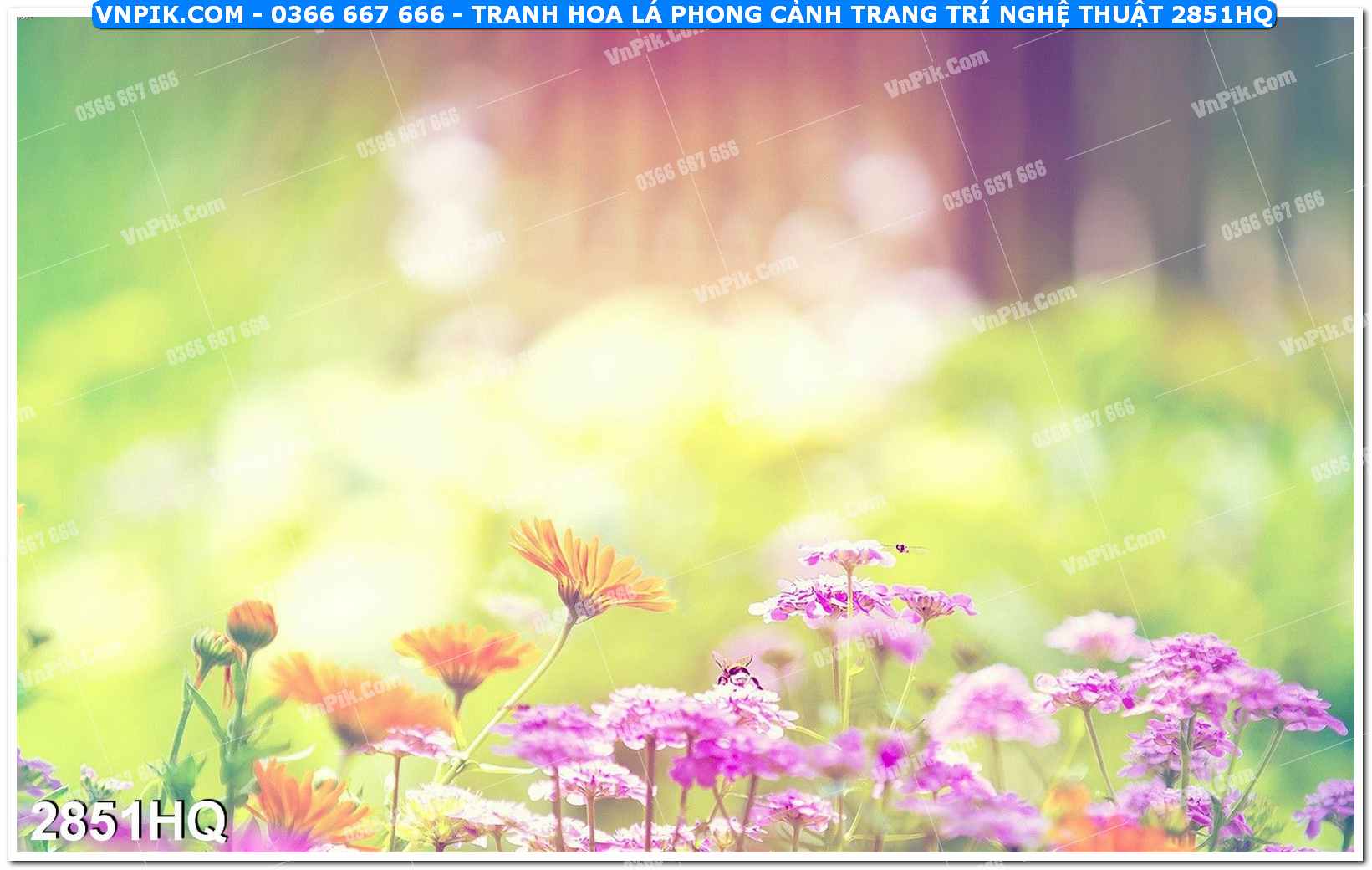 Tranh hoa lá phong cảnh trang trí nghệ thuật 2851HQ