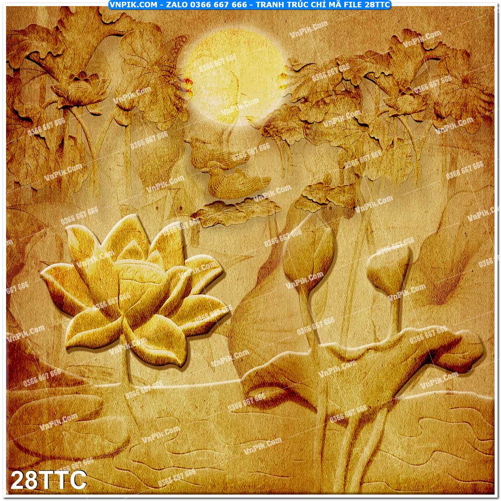 Tranh trúc chỉ – tranh trang trí bàn thờ 28TTC