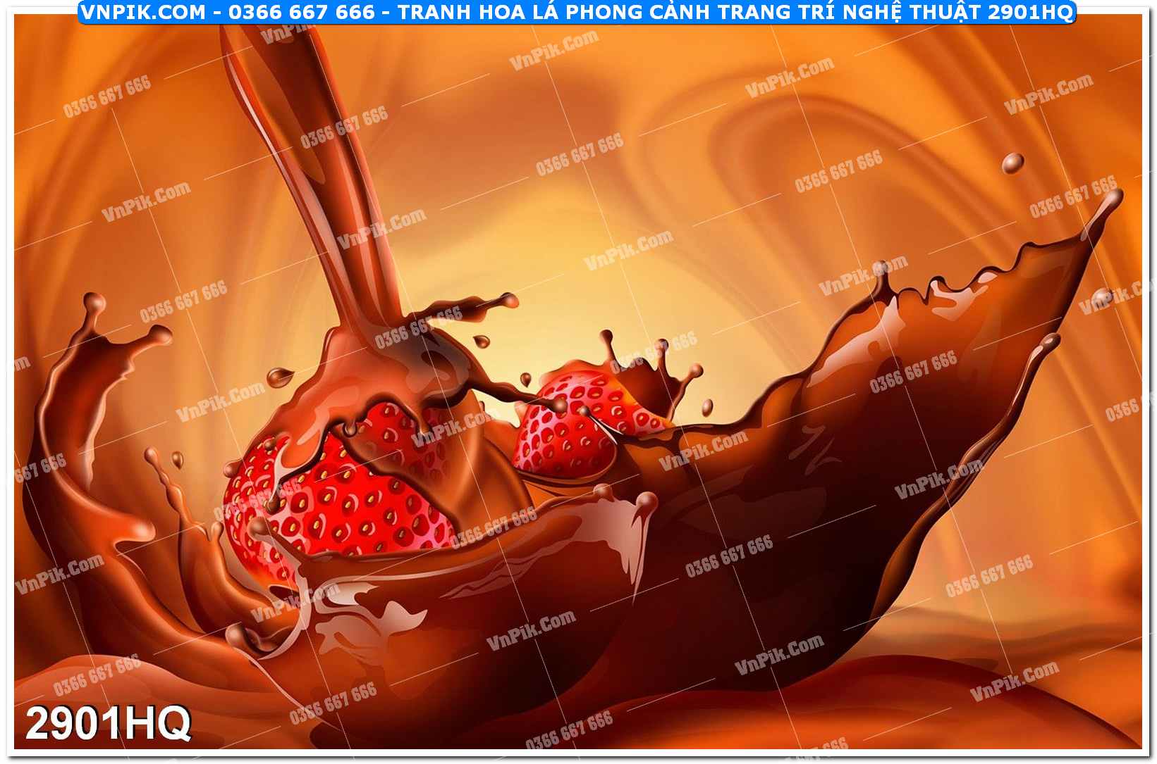Tranh hoa lá phong cảnh trang trí nghệ thuật 2901HQ