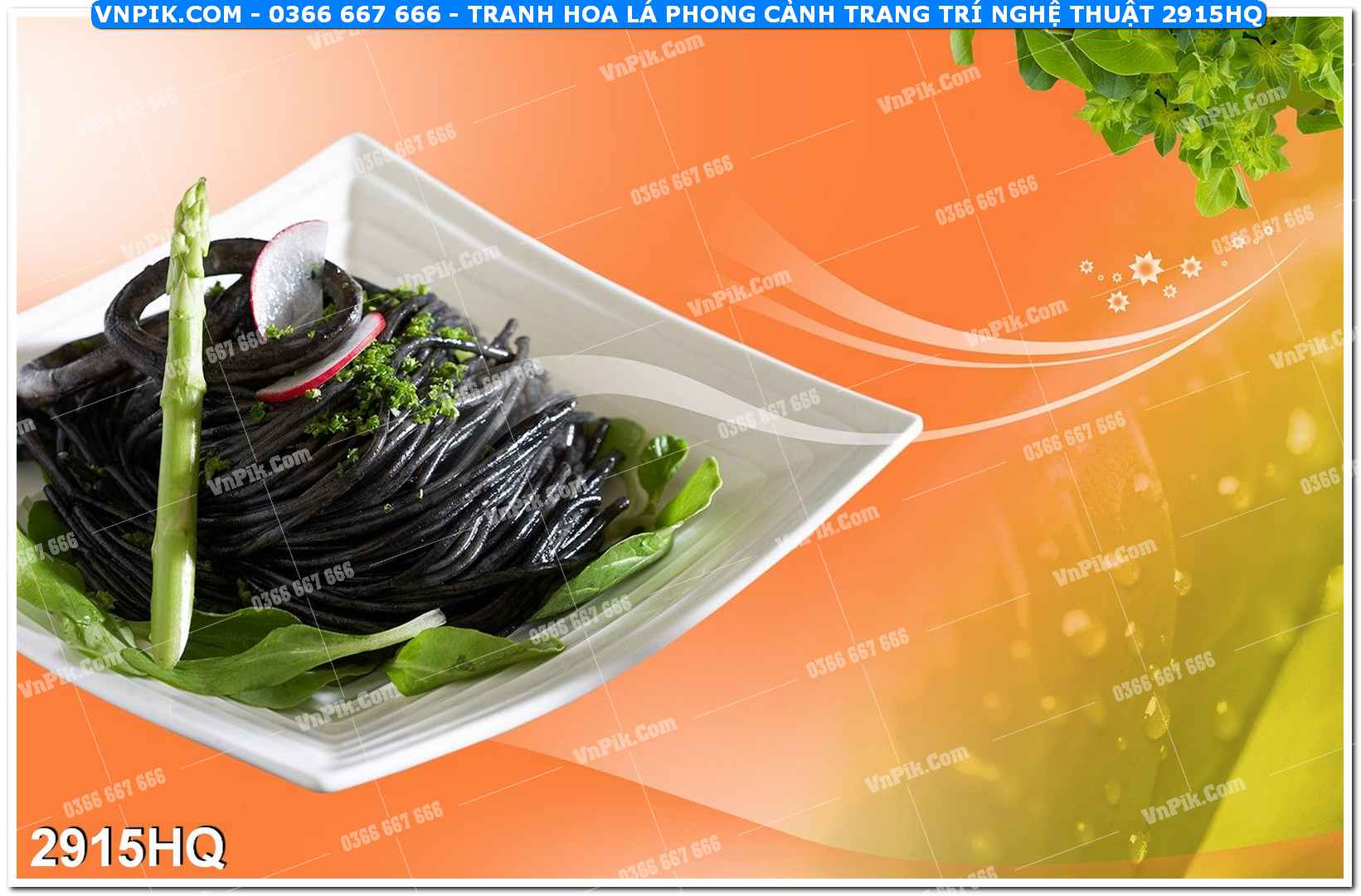 Tranh hoa lá phong cảnh trang trí nghệ thuật 2915HQ