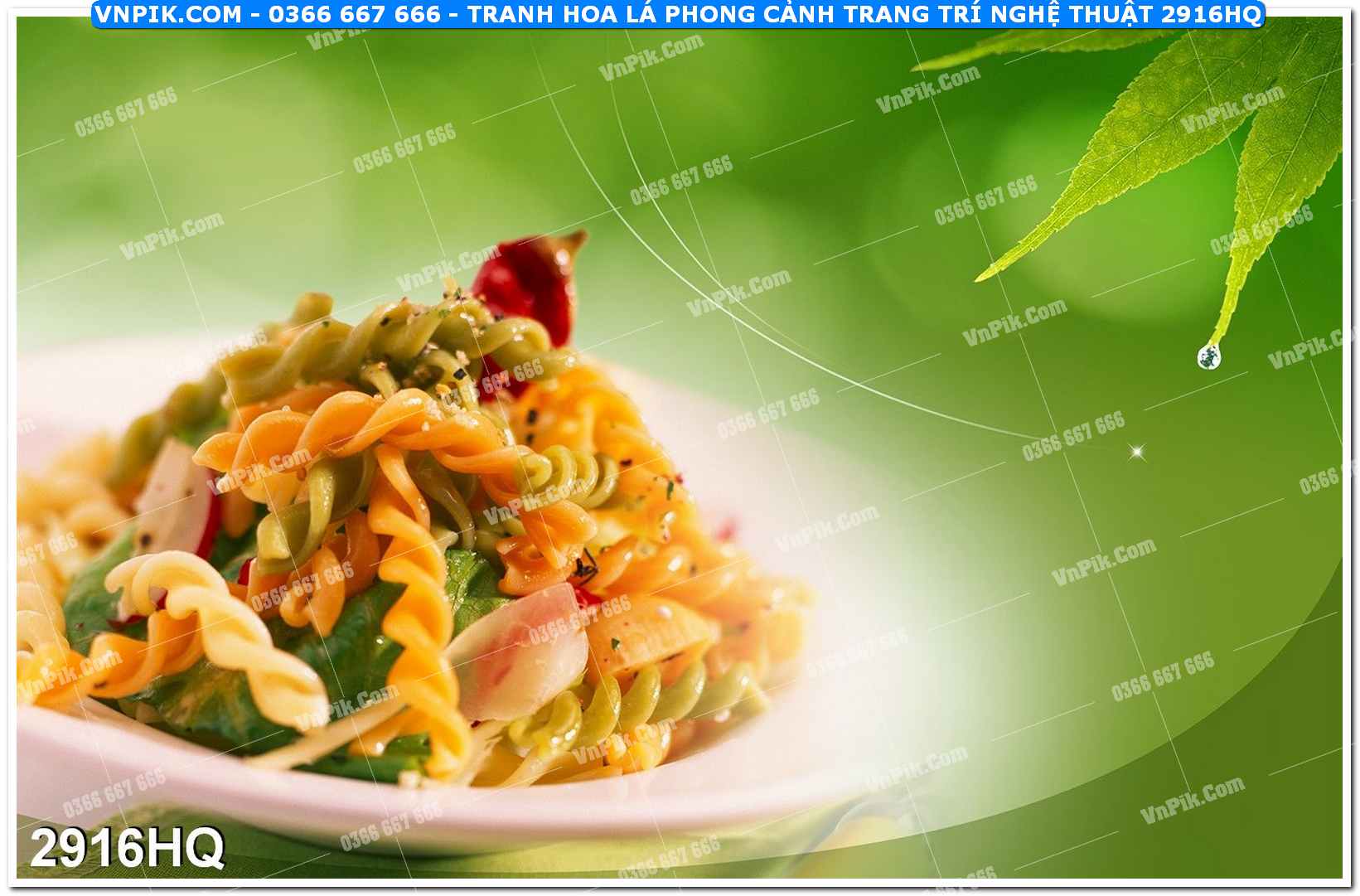 Tranh hoa lá phong cảnh trang trí nghệ thuật 2916HQ