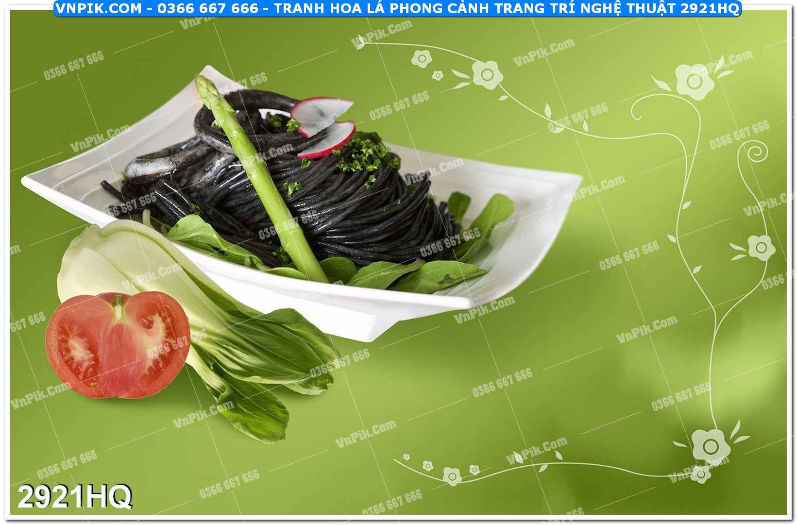 Tranh hoa lá phong cảnh trang trí nghệ thuật 2921HQ