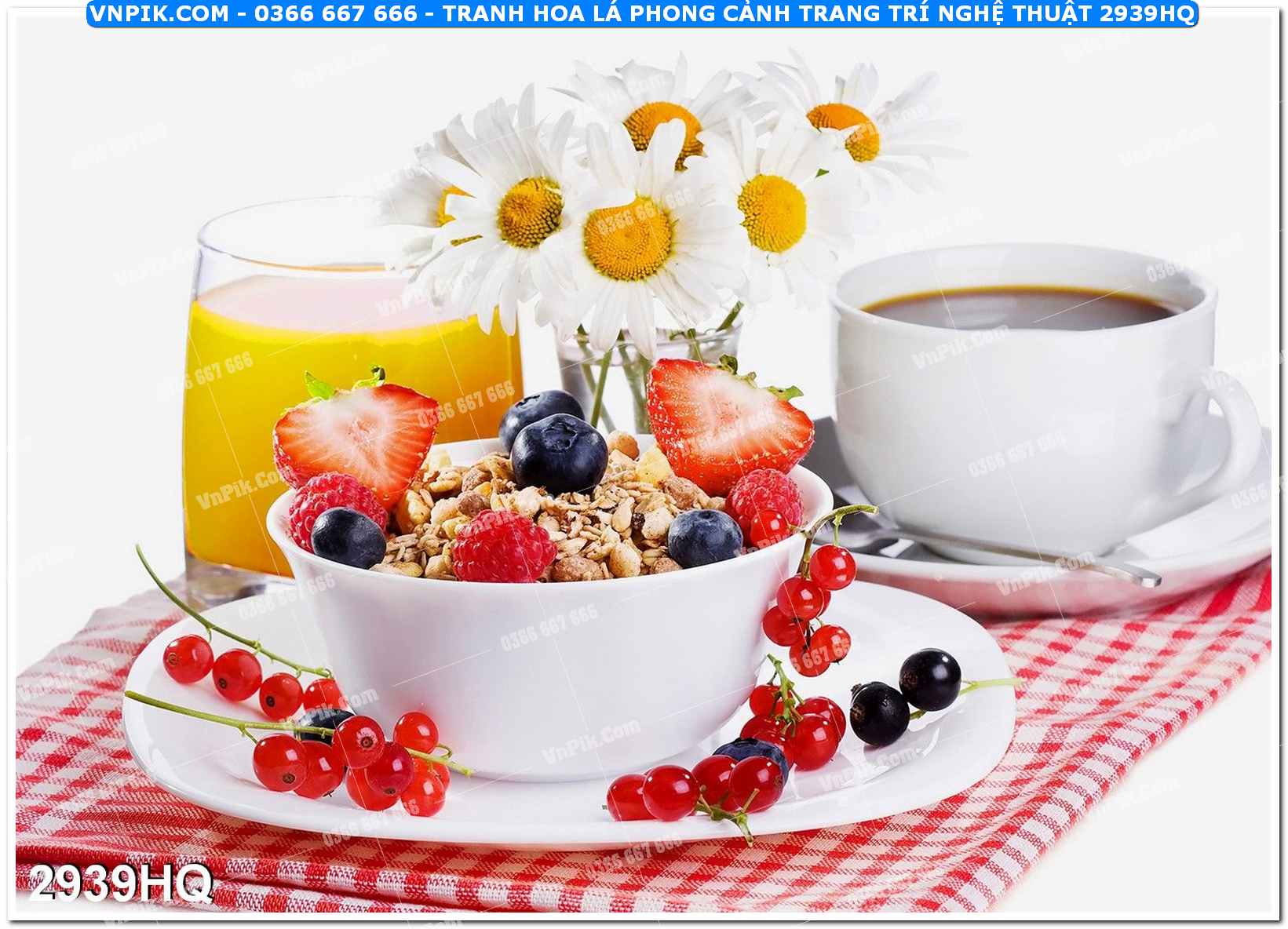 Tranh hoa lá phong cảnh trang trí nghệ thuật 2939HQ
