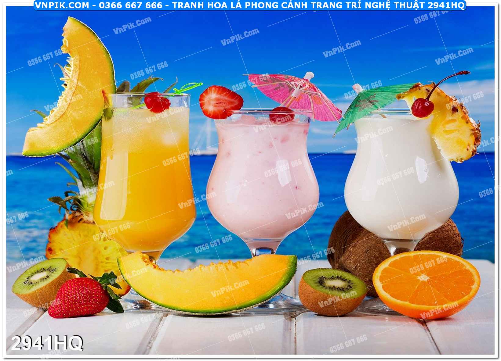Tranh hoa lá phong cảnh trang trí nghệ thuật 2941HQ