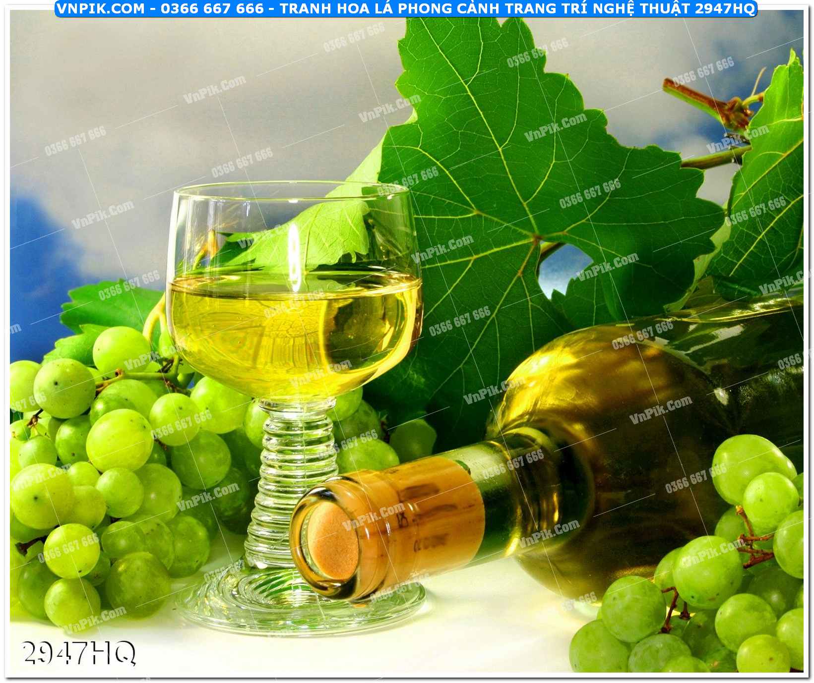 Tranh hoa lá phong cảnh trang trí nghệ thuật 2947HQ