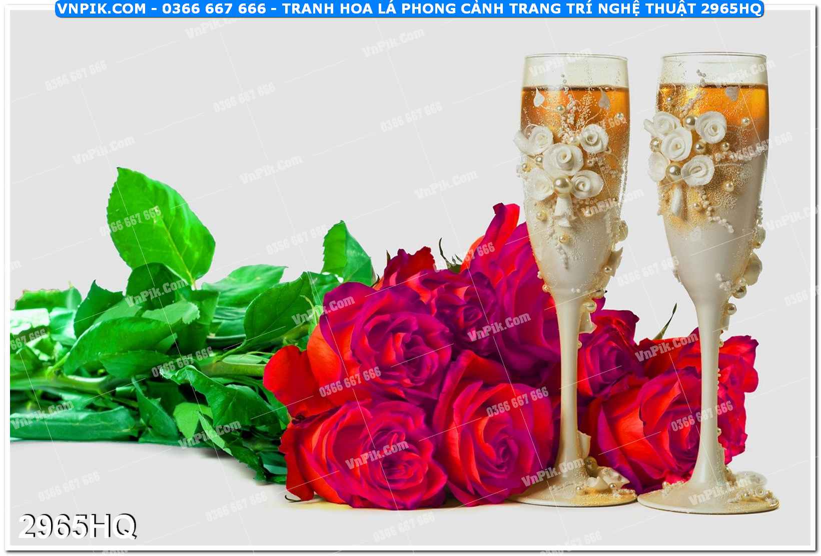 Tranh hoa lá phong cảnh trang trí nghệ thuật 2965HQ