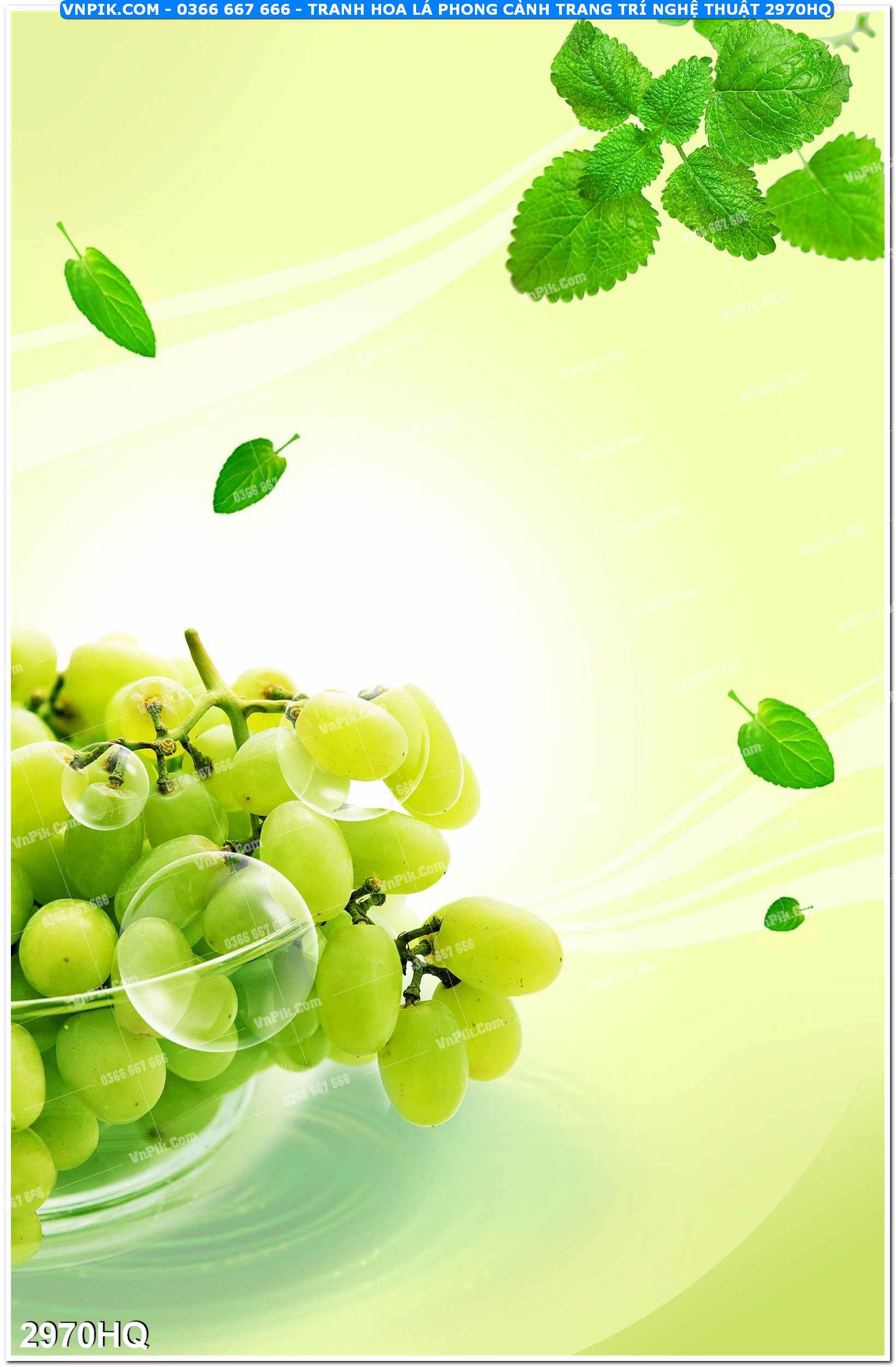 Tranh hoa lá phong cảnh trang trí nghệ thuật 2970HQ