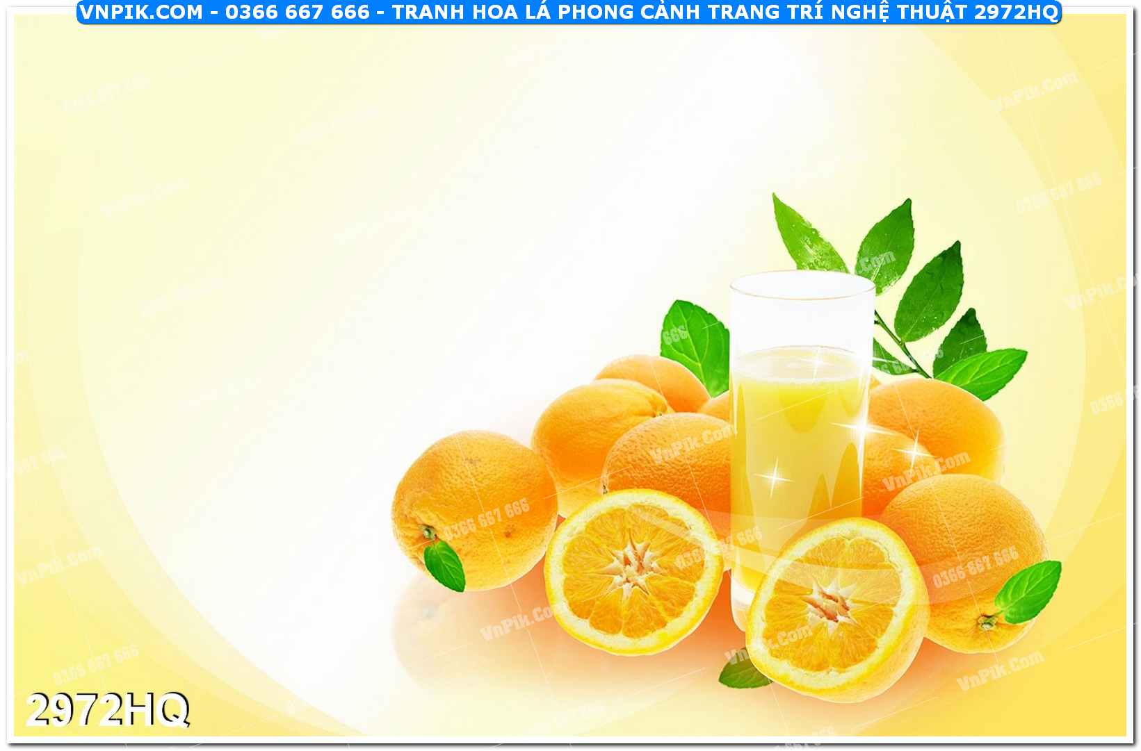 Tranh hoa lá phong cảnh trang trí nghệ thuật 2972HQ
