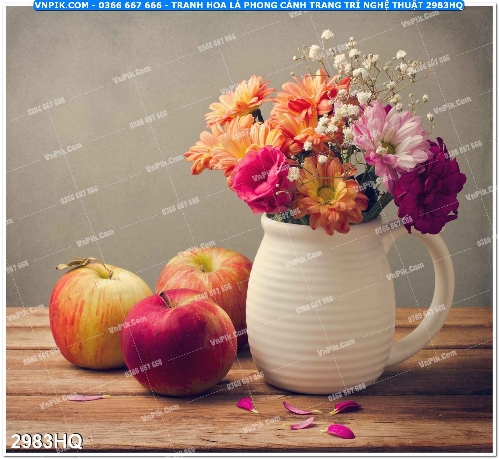 Tranh hoa lá phong cảnh trang trí nghệ thuật 2983HQ