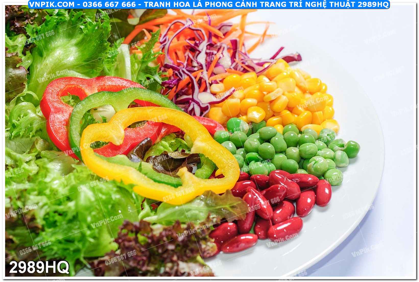 Tranh hoa lá phong cảnh trang trí nghệ thuật 2989HQ