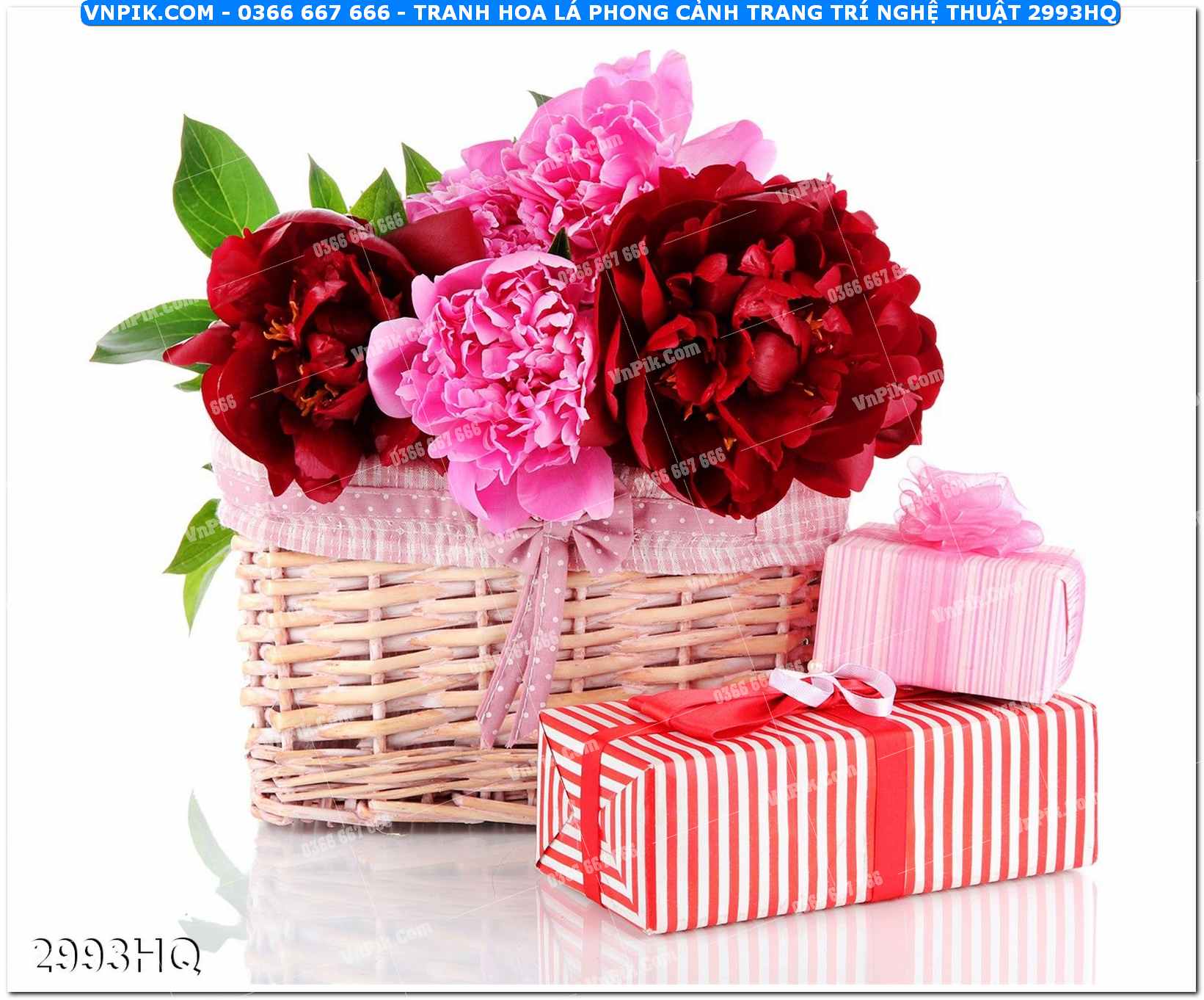 Tranh hoa lá phong cảnh trang trí nghệ thuật 2993HQ