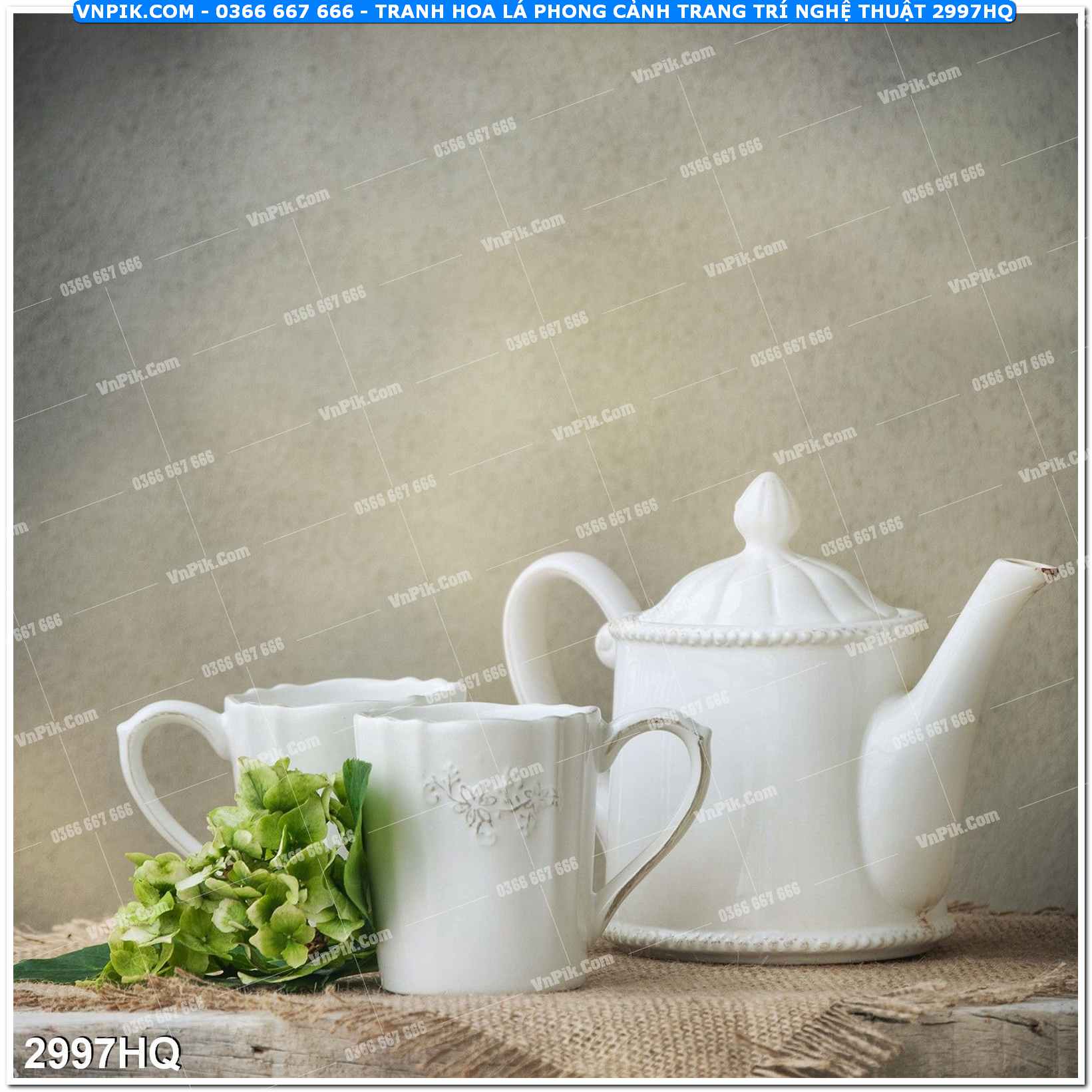 Tranh hoa lá phong cảnh trang trí nghệ thuật 2997HQ