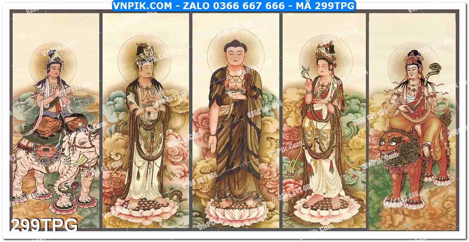 Tranh Phật Giáo Treo Tường – Tranh Bồ Tát Mã File 299TPG