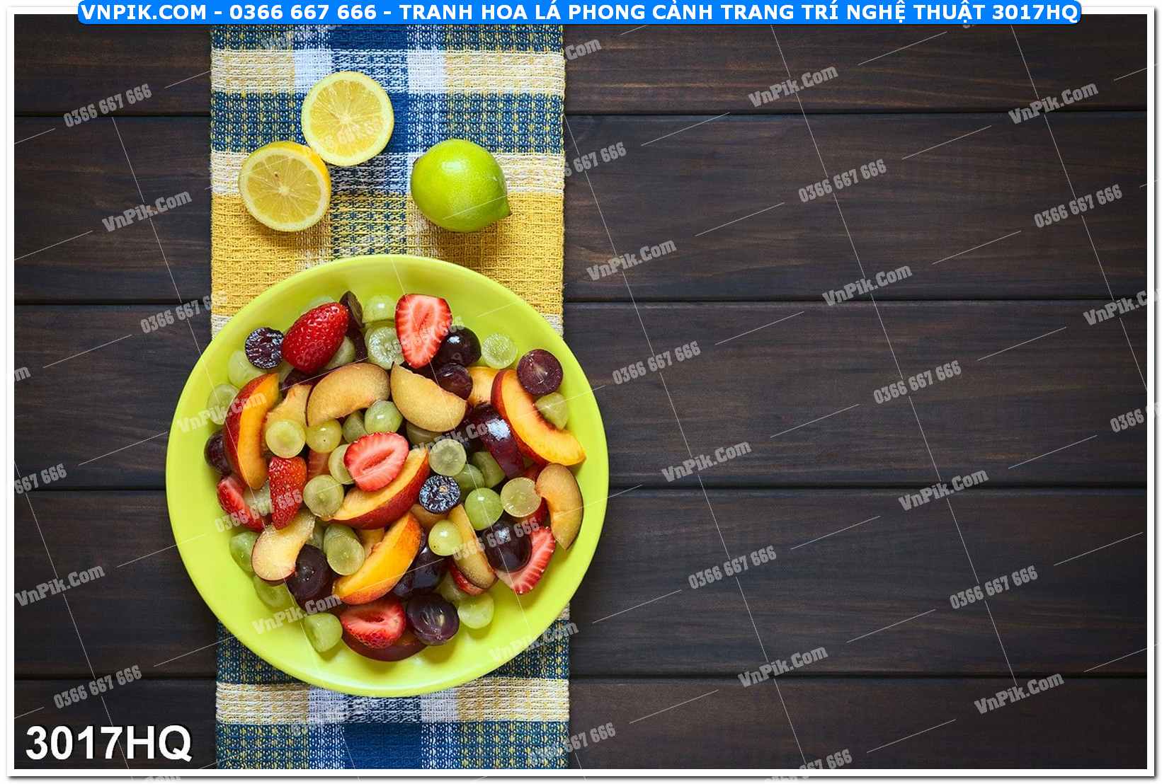Tranh hoa lá phong cảnh trang trí nghệ thuật 3017HQ
