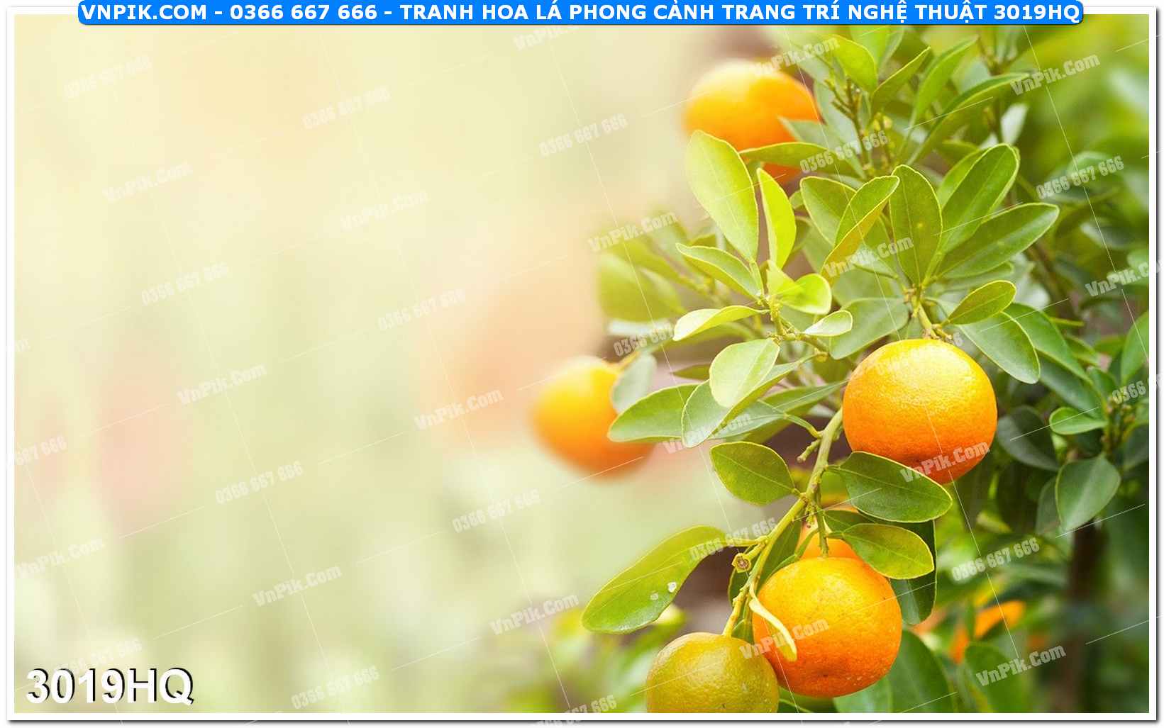Tranh hoa lá phong cảnh trang trí nghệ thuật 3019HQ