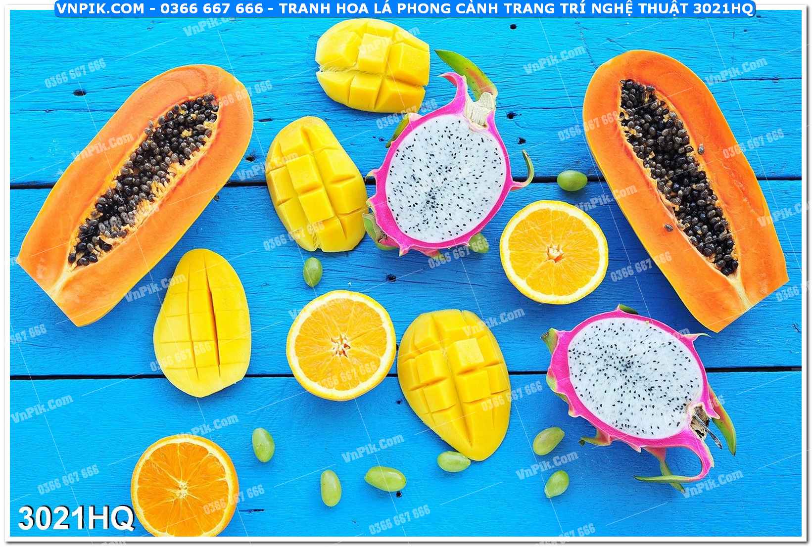 Tranh hoa lá phong cảnh trang trí nghệ thuật 3021HQ