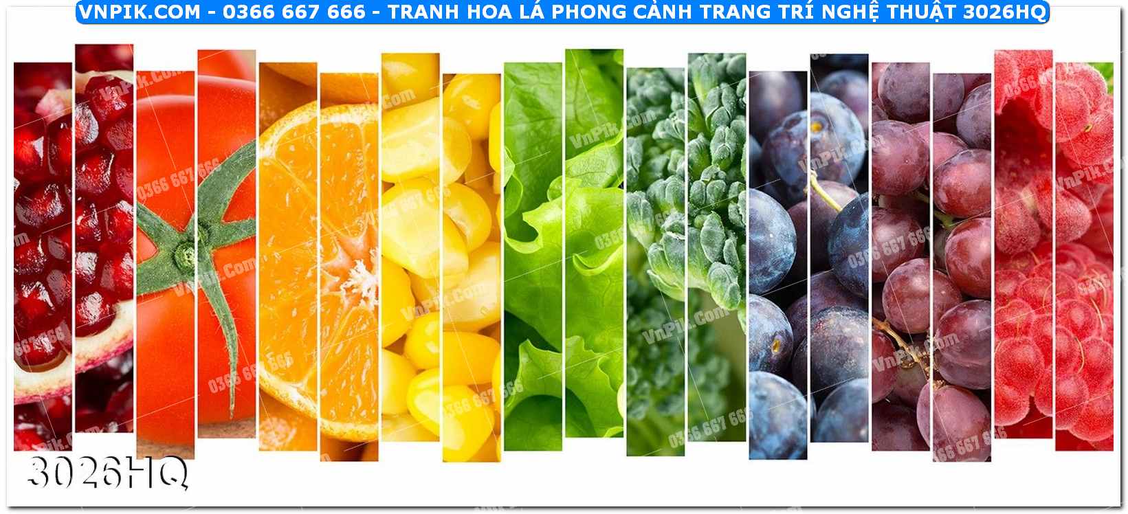 Tranh hoa lá phong cảnh trang trí nghệ thuật 3026HQ