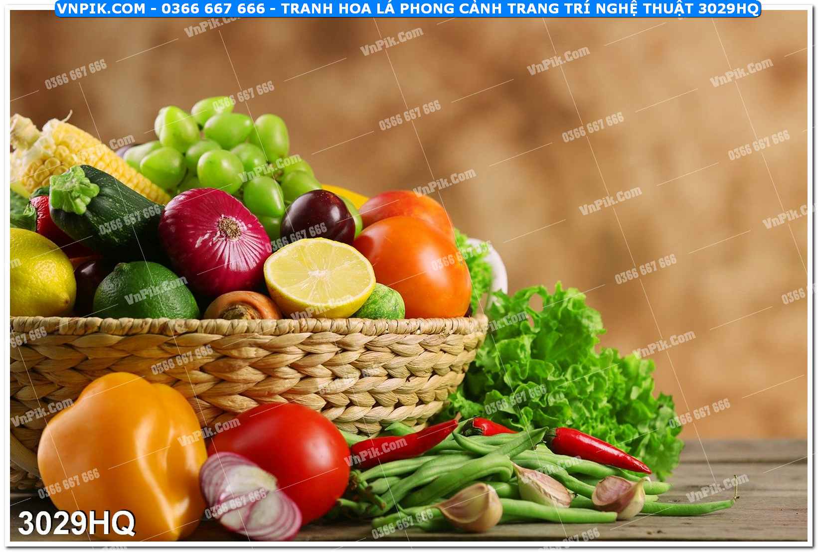 Tranh hoa lá phong cảnh trang trí nghệ thuật 3029HQ