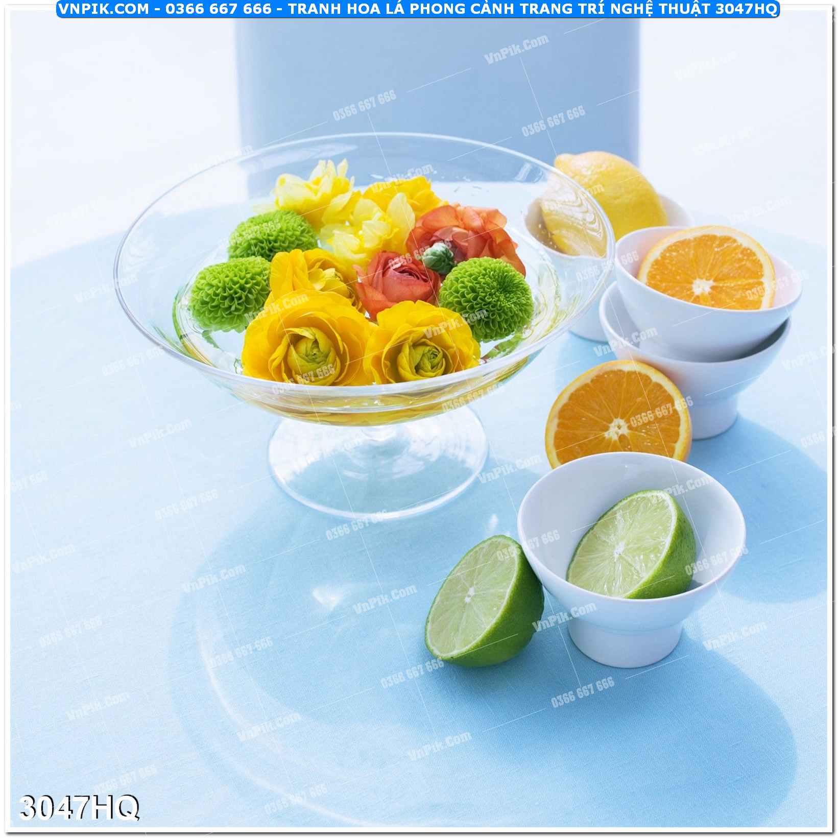 Tranh hoa lá phong cảnh trang trí nghệ thuật 3047HQ