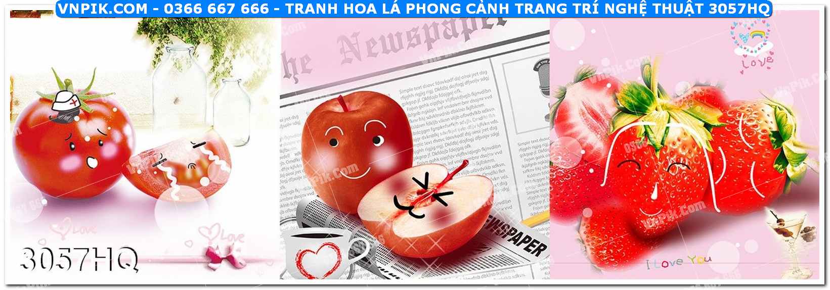 Tranh hoa lá phong cảnh trang trí nghệ thuật 3057HQ