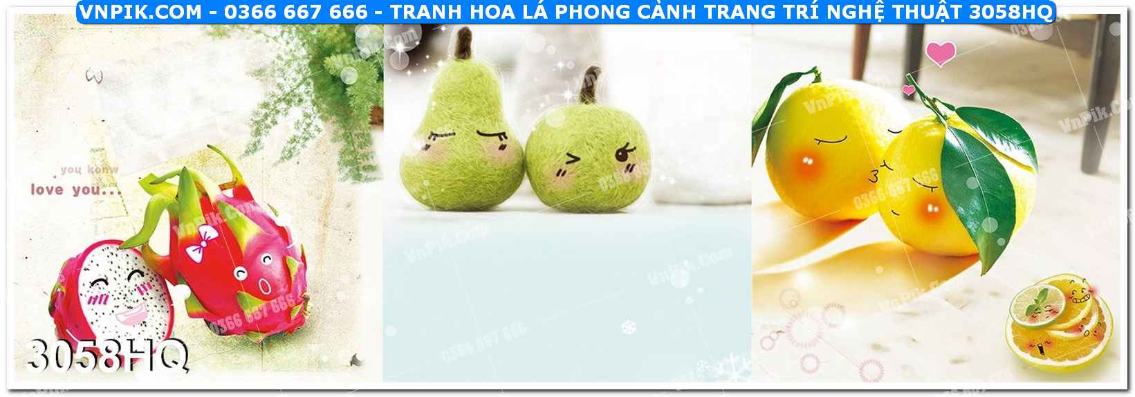Tranh hoa lá phong cảnh trang trí nghệ thuật 3058HQ