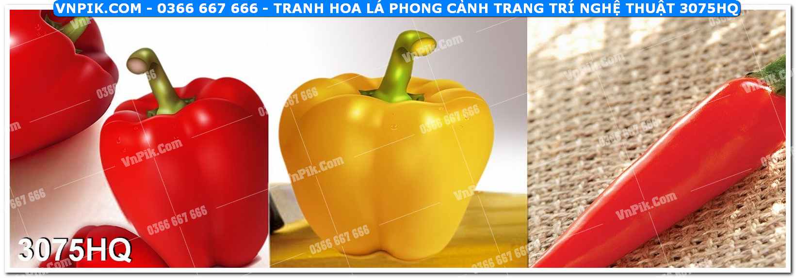 Tranh hoa lá phong cảnh trang trí nghệ thuật 3075HQ