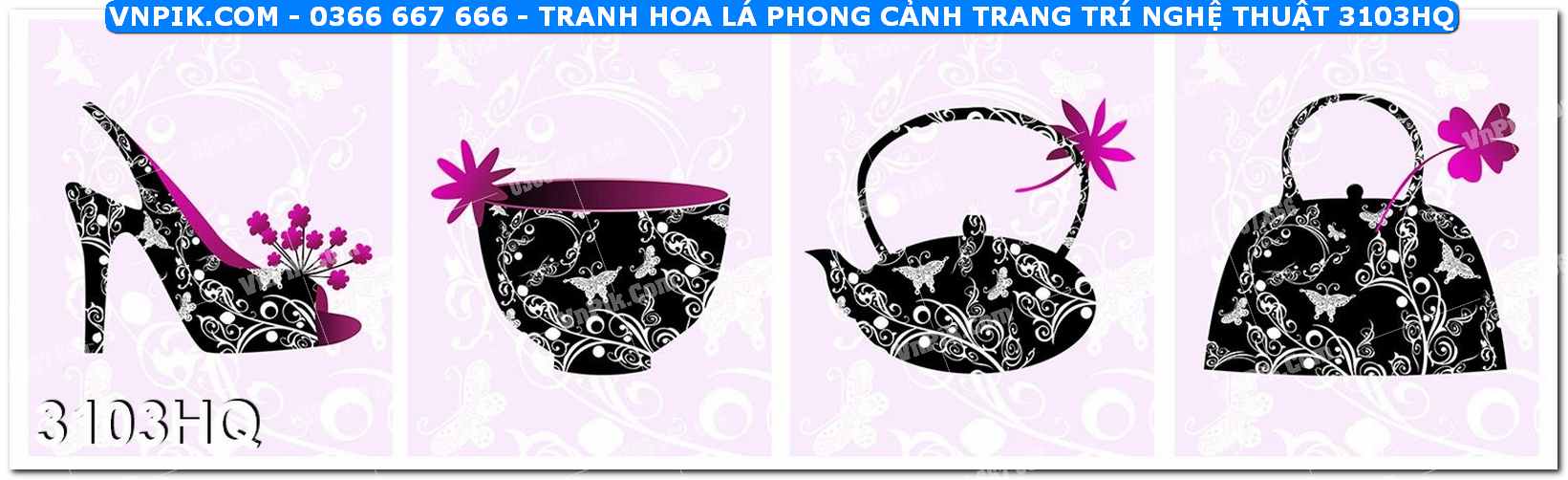 Tranh hoa lá phong cảnh trang trí nghệ thuật 3103HQ