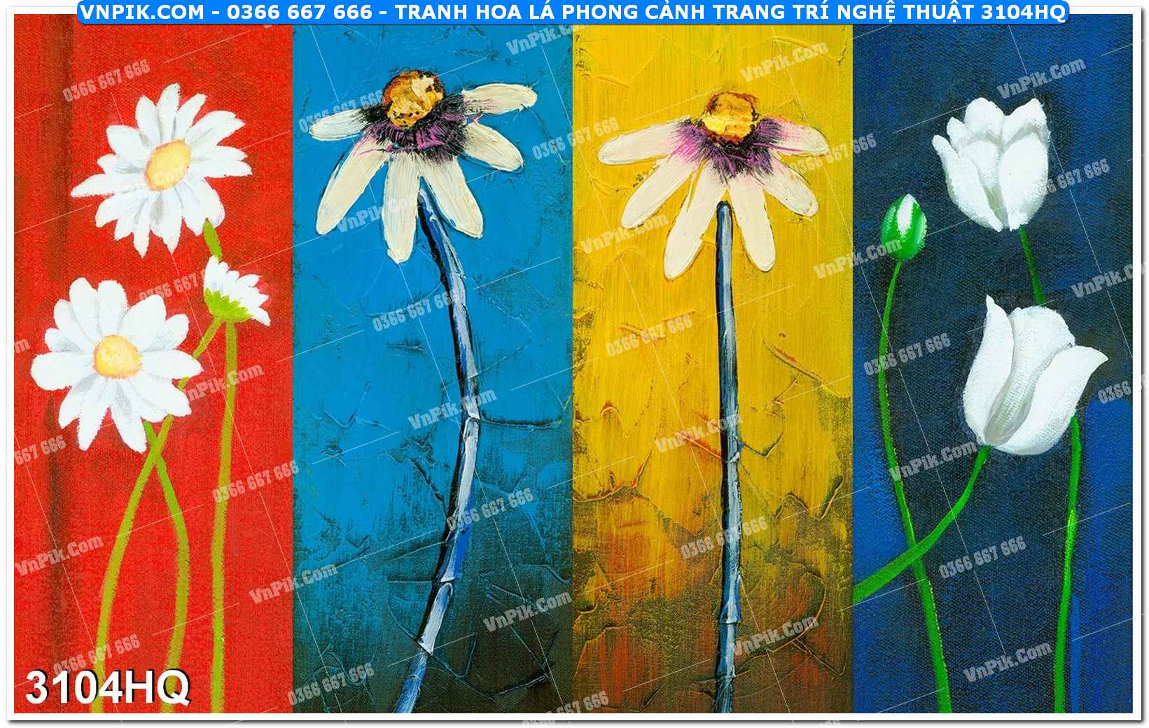 Tranh hoa lá phong cảnh trang trí nghệ thuật 3104HQ