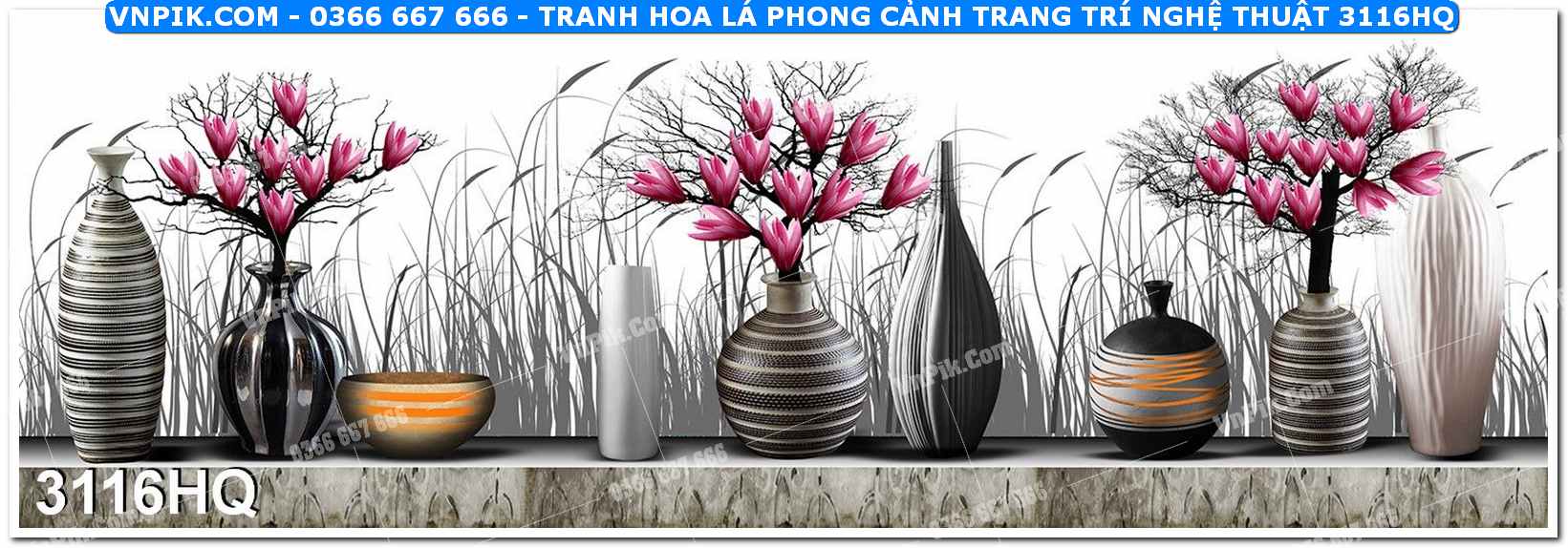 Tranh hoa lá phong cảnh trang trí nghệ thuật 3116HQ