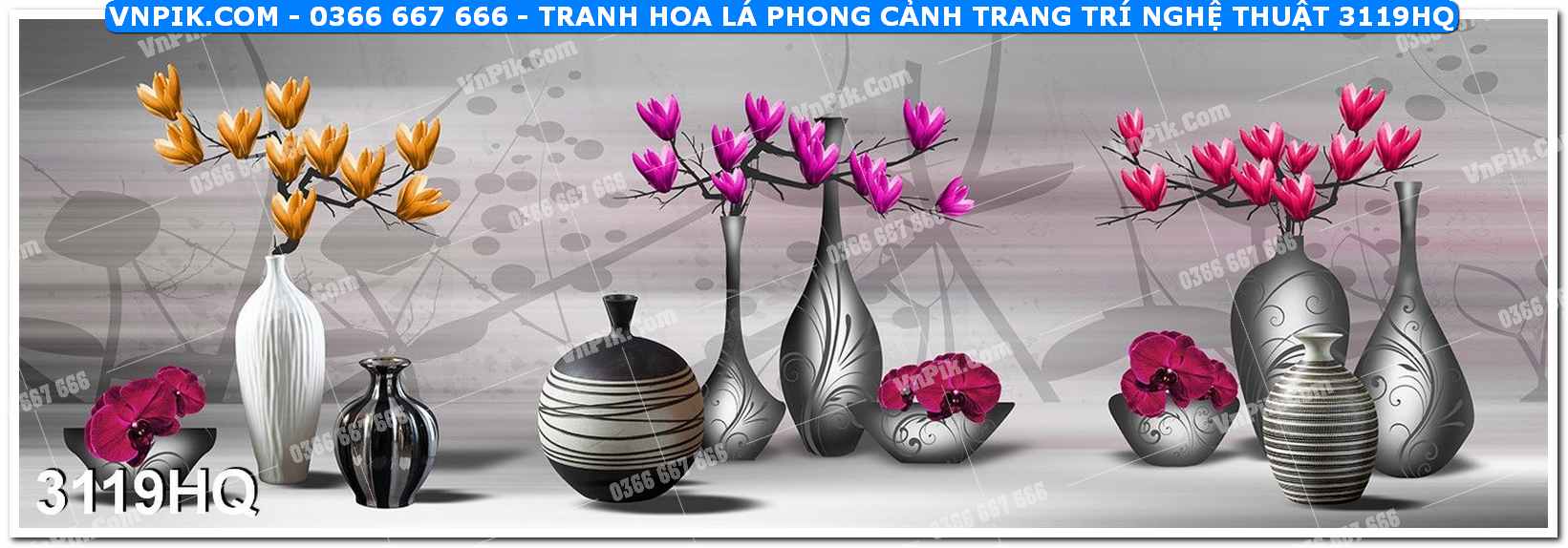 Tranh hoa lá phong cảnh trang trí nghệ thuật 3119HQ