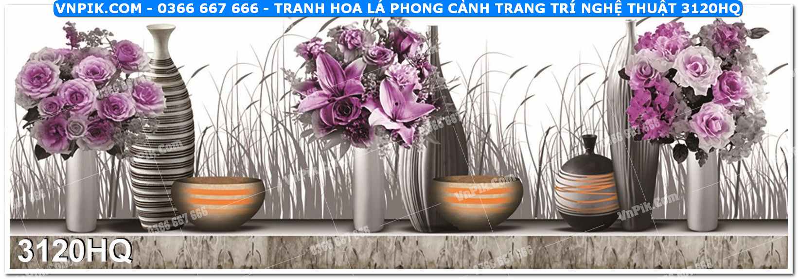 Tranh hoa lá phong cảnh trang trí nghệ thuật 3120HQ