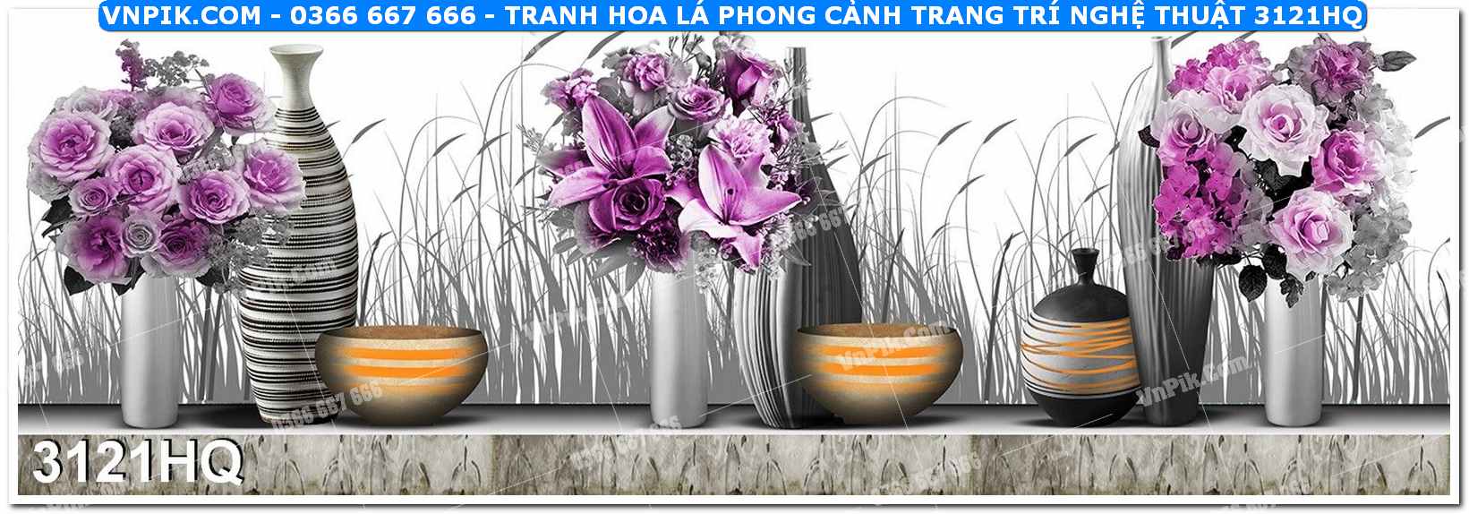 Tranh hoa lá phong cảnh trang trí nghệ thuật 3121HQ