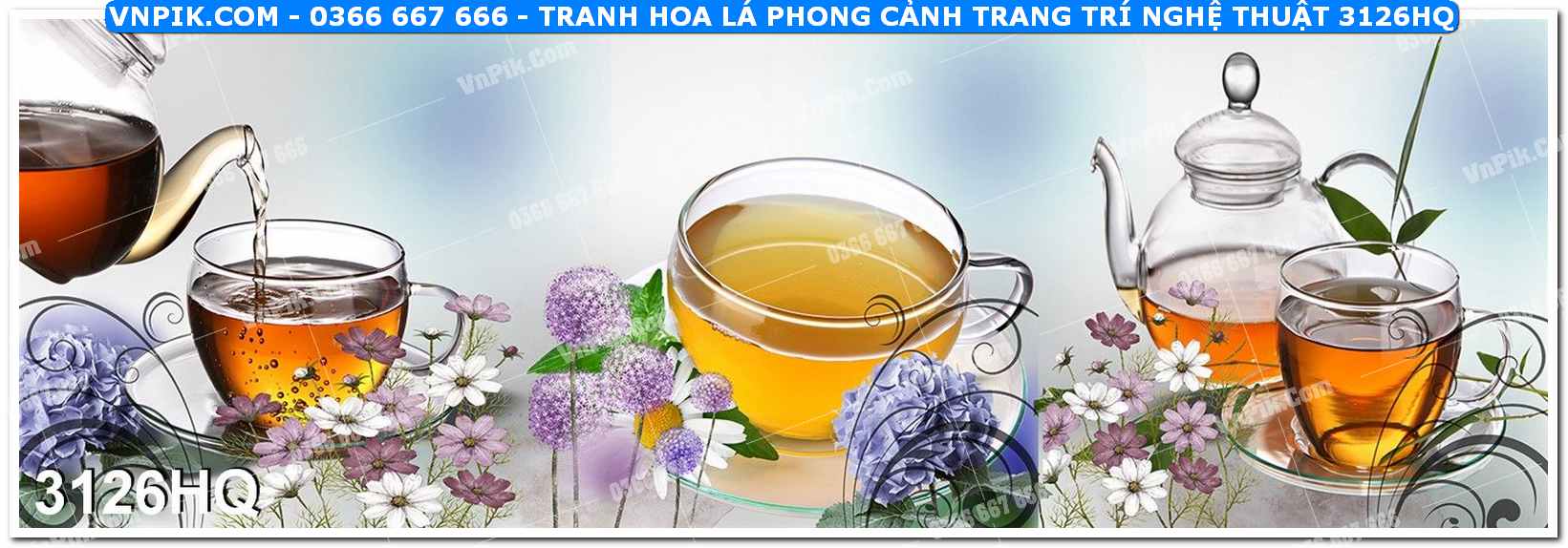 Tranh hoa lá phong cảnh trang trí nghệ thuật 3126HQ