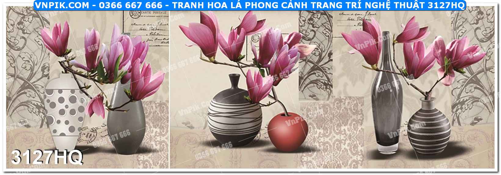 Tranh hoa lá phong cảnh trang trí nghệ thuật 3127HQ