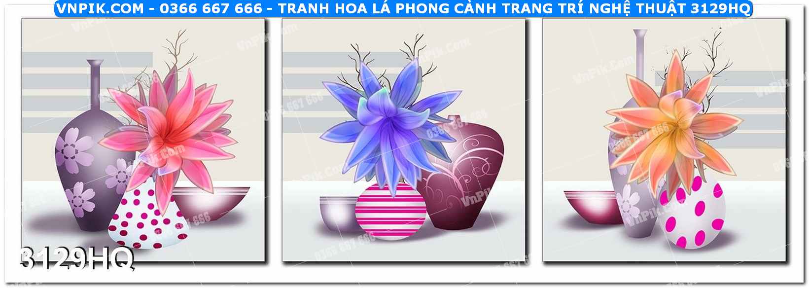 Tranh hoa lá phong cảnh trang trí nghệ thuật 3129HQ